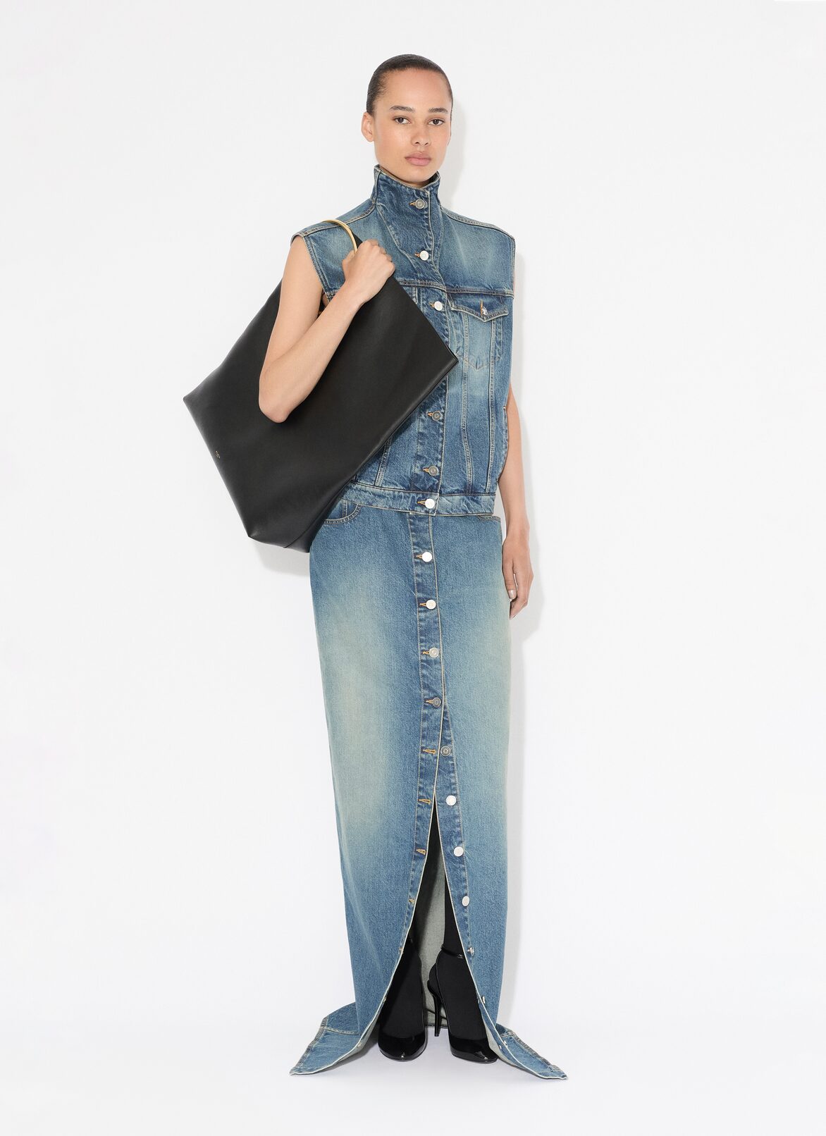 DENIM VEST ALAÏA BLEU VINTAGE DENIM VEST